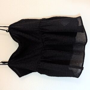 Elodie Black Camisole Strap Top Size M
